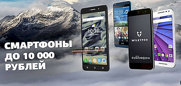 Ponsel cerdas dengan kamera bagus hingga 10.000-15.000 rubel pada 2018
